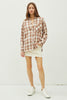 Mocha Plaid Flannel Button Up Shirt