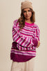 Striped Dot Multicolor Knit Sweater