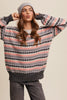 Striped Dot Multicolor Knit Sweater