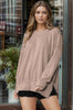 Sara's Steals & Deals: Wave Rib Oversized Sweatshirt With Side Slit (11 COLORS)