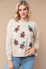 Gingerbread Long Sleeve Knit Top