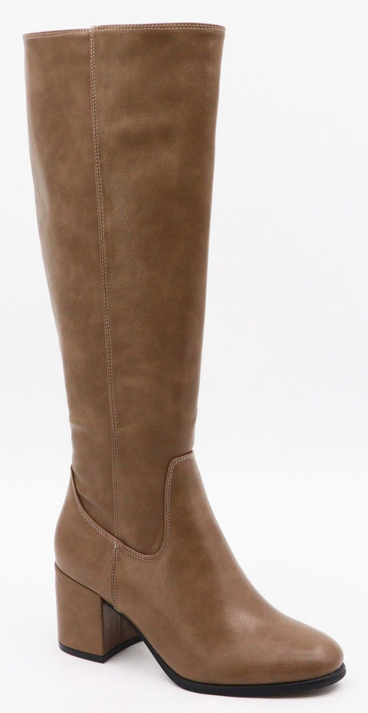 Taupe Knee High Boots - Final Sale