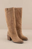 Latte Knee High Western Boot