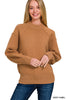 Viscose Mock Neck Exposed Seam Sweater (11 COLORS) | ZENANA *LA LIVE PREORDER