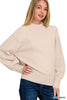 Viscose Mock Neck Exposed Seam Sweater (11 COLORS) | ZENANA *LA LIVE PREORDER