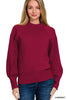 Viscose Mock Neck Exposed Seam Sweater (11 COLORS) | ZENANA *LA LIVE PREORDER