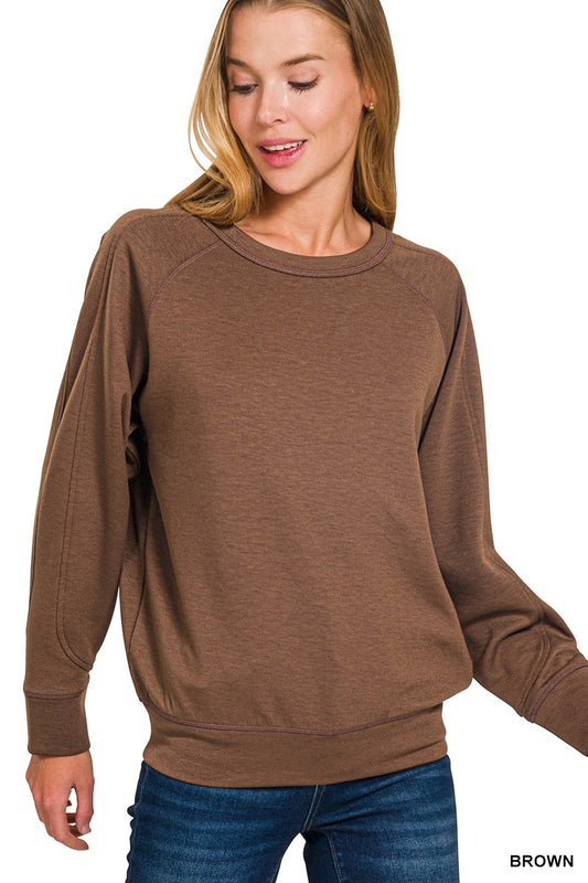 Scuba Crewneck Pullover (7 COLORS) | ZENANA *LA LIVE PREORDER