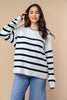 Black White Striped Sweater