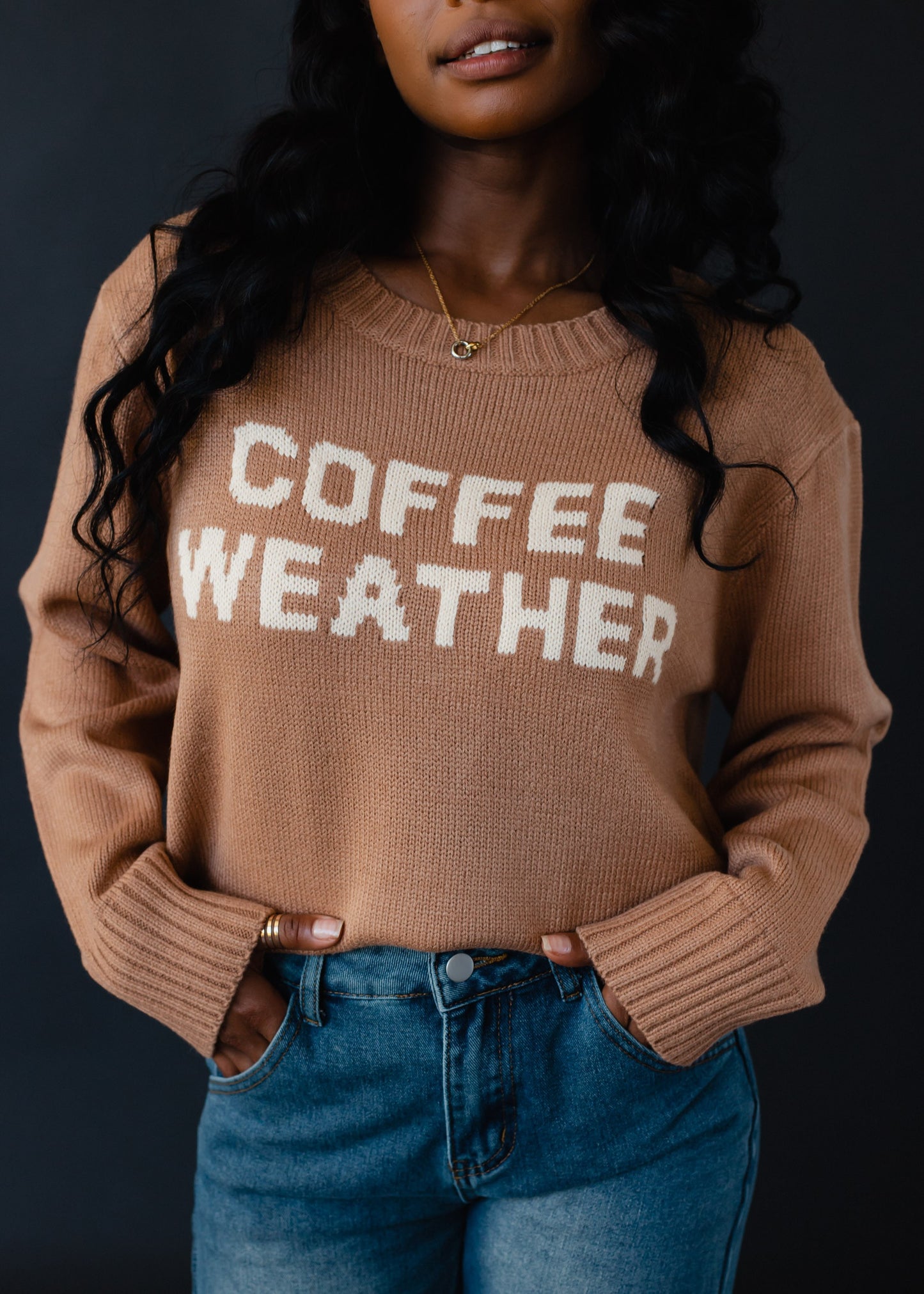 Lt. Brown Coffee Weather Sweater