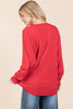 Simple and Perfect Red V-Neck Sweater Top