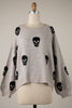 Oversized Skull Soft Sweater Top