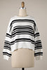 Asymmetrical Striped Lightweight Knit Cropped Top (3 COLORS)  | MIRACLE *LA LIVE PREORDER
