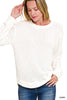 Chenille Waffle Round Neck Sweater**DEAL - COUPON EXCLUDED