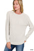 Chenille Waffle Round Neck Sweater**DEAL - COUPON EXCLUDED