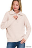 Half Zip High Collard Pullover Sweater (8 COLORS) | ZENANA *LA LIVE PREORDER