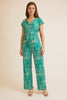 V-Neck Waist Tie Tropical Print Jumpsuit | GILLI *30A JANUARY PREORDER