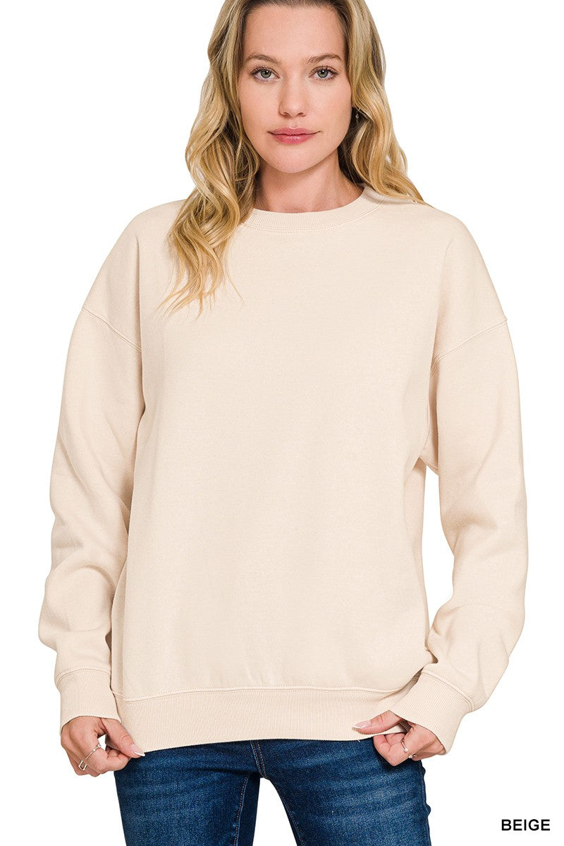 Fleece Crewneck Pullover Sweatshirts* - Final Sale