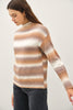 Hazelnut Tonal Gradient Wool Blend Sweater