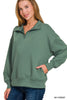 Scuba Half Zip Pullover (7 COLORS) | ZENANA *LA LIVE PREORDER