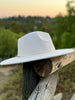 Giddy Up - Thin Gold Chain Cream Felt Fedora