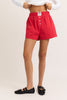 Red High Waisted Boxy Shorts | LE LIS *30A JANUARY PREORDER