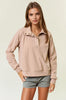 Buttery Soft Brushed Knit Mock Neck Sweatshirt
