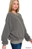 Fleece Pigment Dyed Pullover Top**DEAL - COUPON EXCLUDED