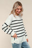 Loose Fit Pullover Stripe Sweater Knit Top | HAPTICS *NASHVILLE LIVE PREORDER