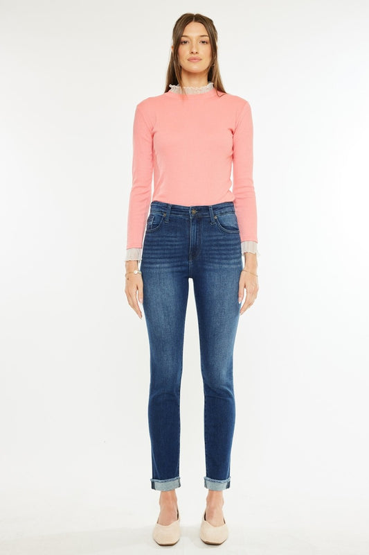 Dark Wash Cigerette Denim Jeans | Kan Can