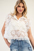 Floral Printed Lace Side Tie Blouse Top - Final Sale