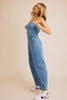 Strapless Stretch Denim Jumpsuit | GILLI *30A JANUARY PREORDER