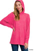 Hooded Brushed Melange Hacci Sweater (6 COLORS) | ZENANA *LA LIVE PREORDER