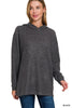 Hooded Brushed Melange Hacci Sweater (6 COLORS) | ZENANA *LA LIVE PREORDER