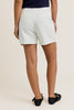 White Pleated Denim Shorts | LE LIS *30A JANUARY PREORDER