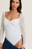 Sweetheart Lace White Bodysuit