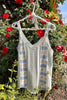 V-neck Sleevless Floral Striped Sweater Top | POL