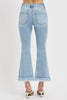 Light Wash Tummy Control High Rise Flare Denim Jeans | Risen