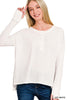 Waffle Thumb Hole Cuffs Henley Tee (6 COLORS) | ZENANA *LA LIVE PREORDER**