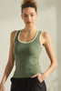 Two Tone U Neckline Seamless Tank