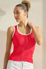 Two Tone U Neckline Seamless Tank