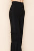 Black High Waisted Solid Knit Pants