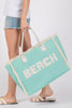 Embroidered Beach Letter Fringe Tote Bag