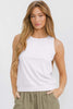 Ribbed Viscose Crew Neck Loose Fit Tank Top (6 COLORS) *DEAL*