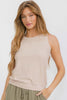 Ribbed Viscose Crew Neck Loose Fit Tank Top (6 COLORS) *DEAL*