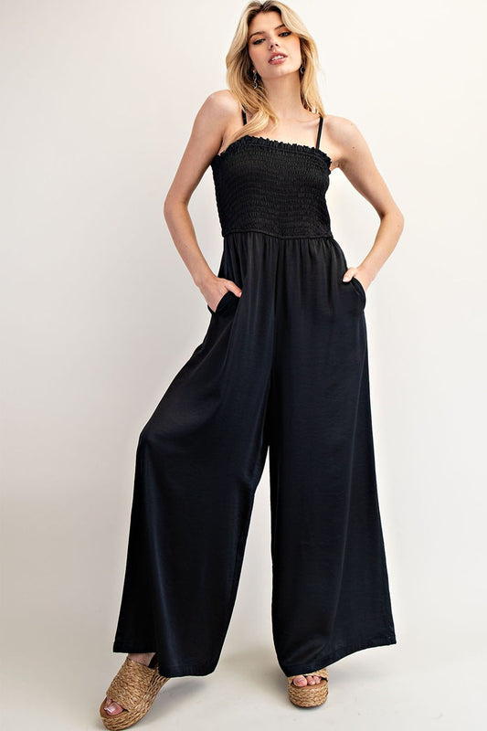 Smock Sleeveless Jumpsuit