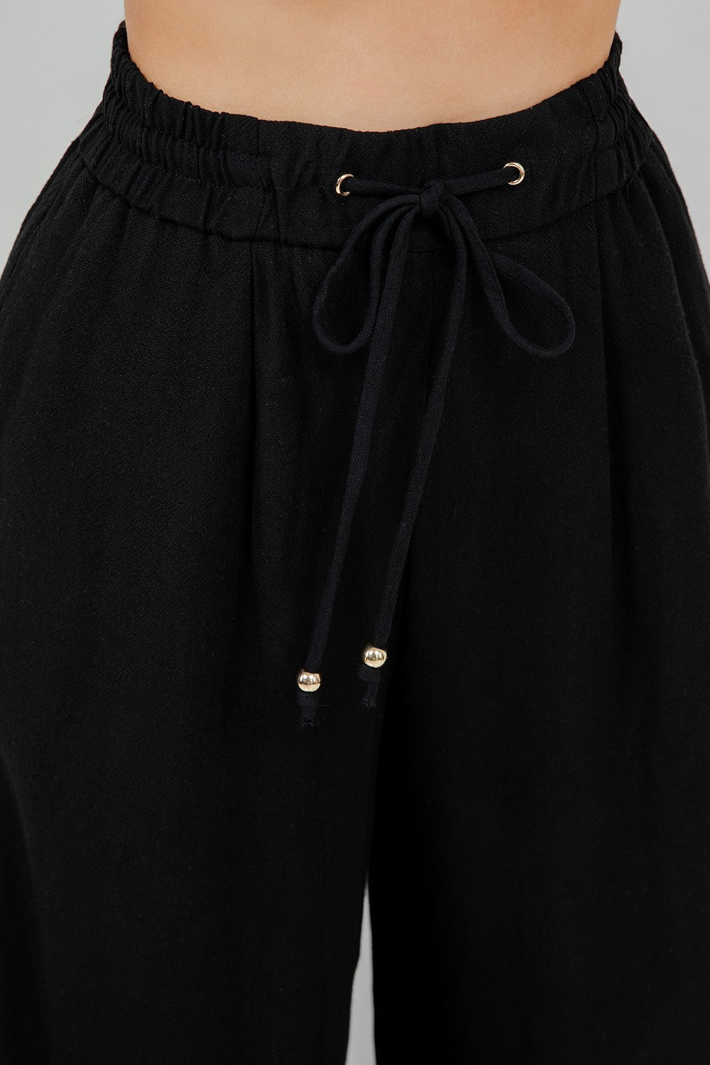 Linen Blend Plazzo Pants - Final Sale