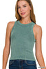 Ribbed Washed Seamless Tank Top | ZENANA *DEAL