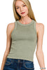 Ribbed Washed Seamless Tank Top | ZENANA *DEAL