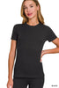 The Amelia Basic Crew Neck Short Sleeve Tee | Zenana (4 COLORS) *DEAL*