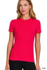 The Amelia Basic Crew Neck Short Sleeve Tee | Zenana (4 COLORS) *DEAL*